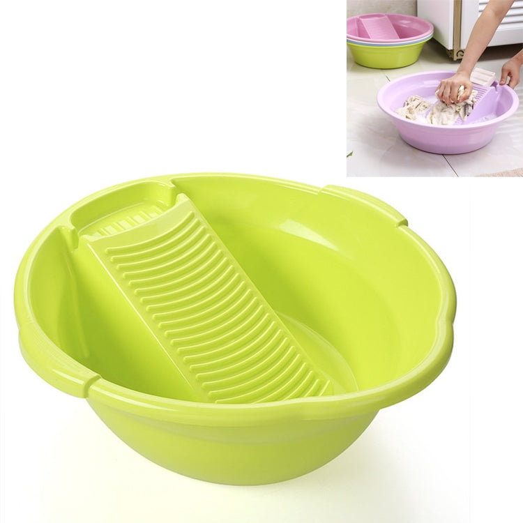 10 PCS Large Plastic Washbasin With Washboard Thickened Laundry Tub