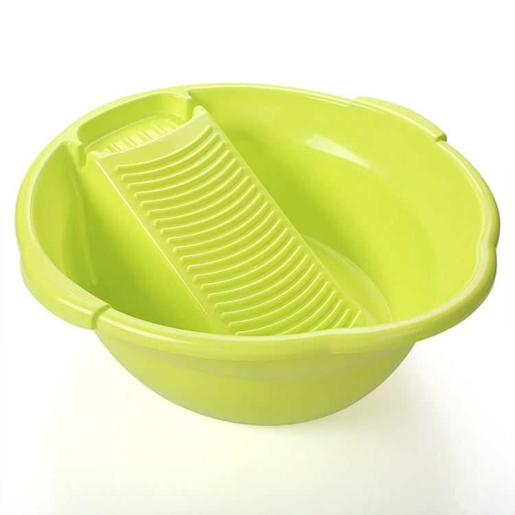 10 PCS Large Plastic Washbasin With Washboard Thickened Laundry Tub