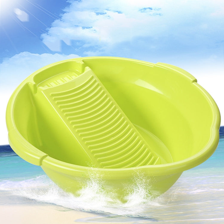 10 PCS Large Plastic Washbasin With Washboard Thickened Laundry Tub