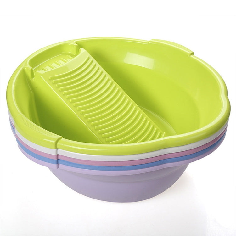 10 PCS Large Plastic Washbasin With Washboard Thickened Laundry Tub