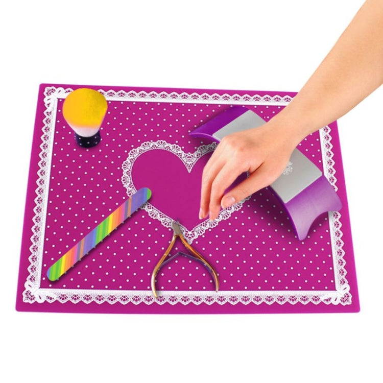 Nail Art Salon Manicure Silicone Pillow Hand Holder Cushion Lace Table Washable Foldable Mat