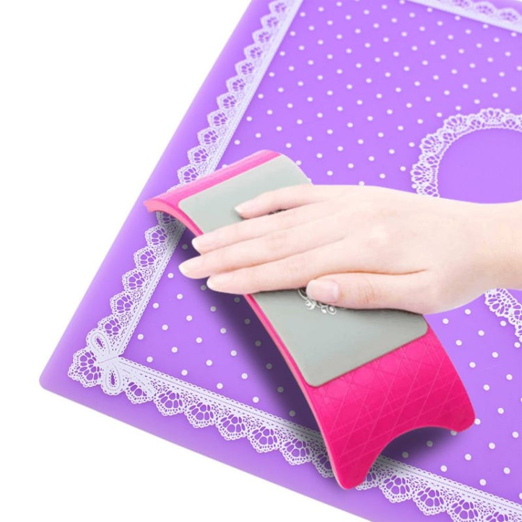 Nail Art Salon Manicure Silicone Pillow Hand Holder Cushion Lace Table Washable Foldable Mat