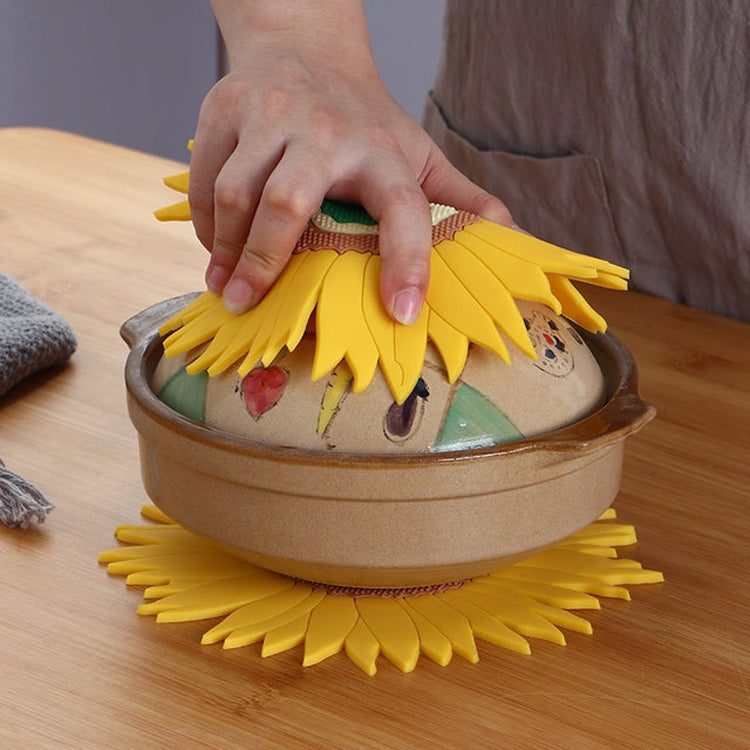 Creative Sunflower Shape Silicone Dining Table Tea Cup Pad Heat-Resistant Anti-scald Vegetable Mat Insulation Mat