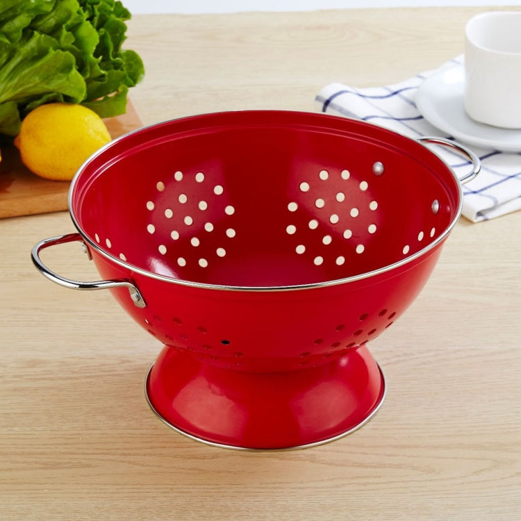 Stainless Steel Round Double Ear Fruit Plate Tray