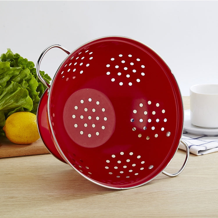Stainless Steel Round Double Ear Fruit Plate Tray