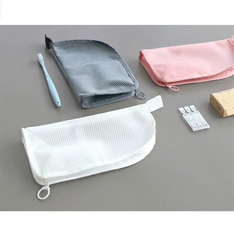Travel Toiletries Storage Bag Cosmetic Brush Waterproof Handbag Random Colour