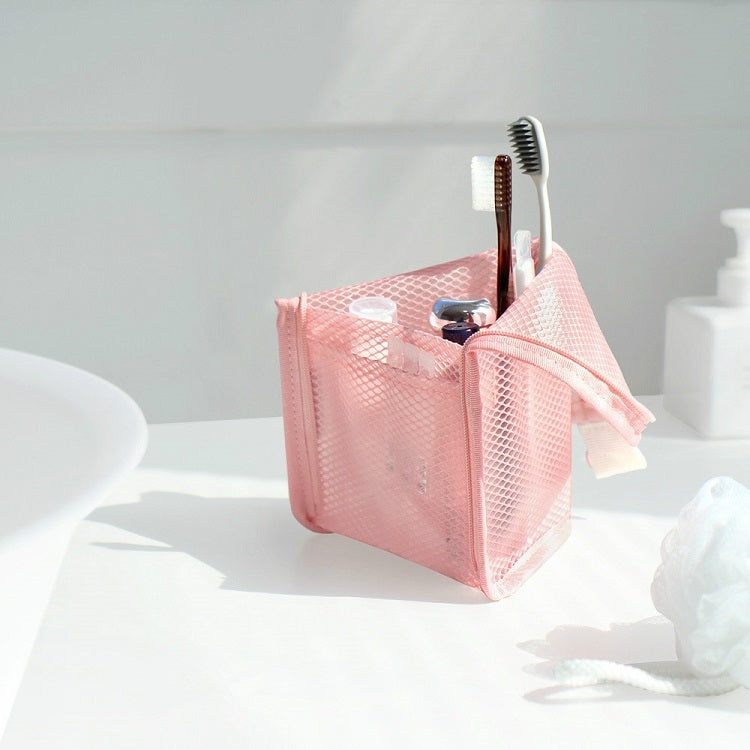Travel Toiletries Storage Bag Cosmetic Brush Waterproof Handbag Random Colour