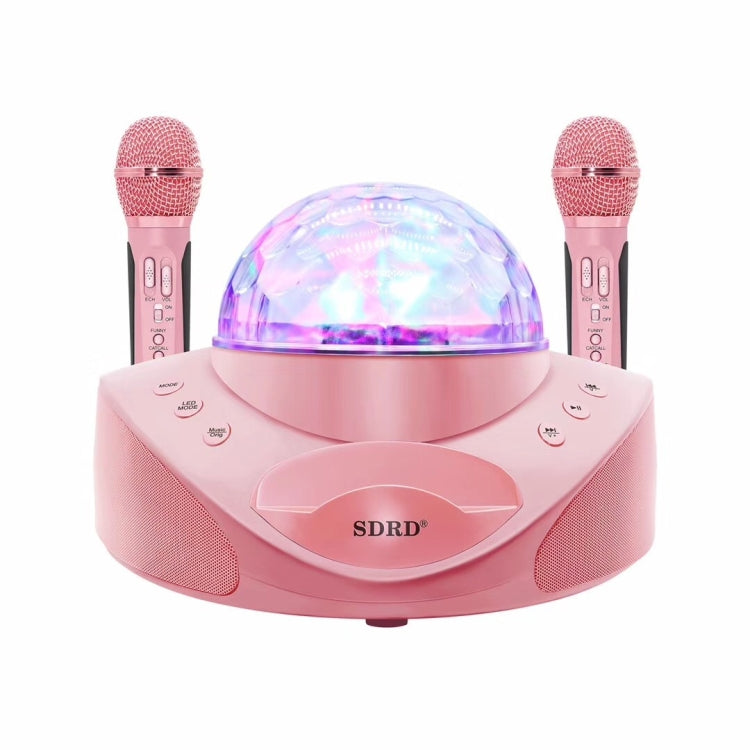 SDRD SD-308 2 in 1 Family KTV Portable Wireless Live Dual Microphone + Bluetooth Speaker