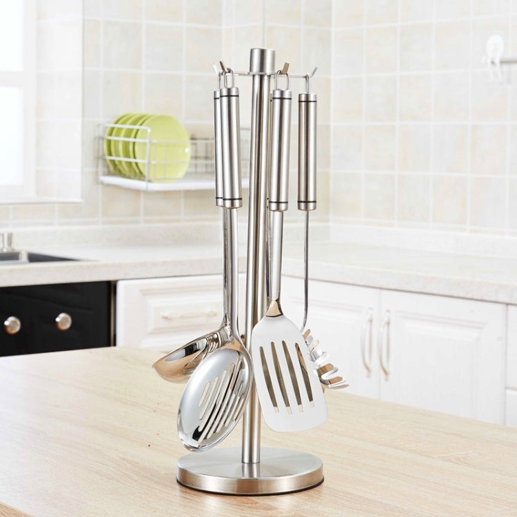 Stainless Steel Kitchenware Storage Rack Hook Spatula Shelf