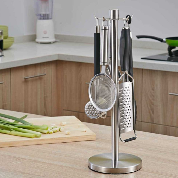Stainless Steel Kitchenware Storage Rack Hook Spatula Shelf