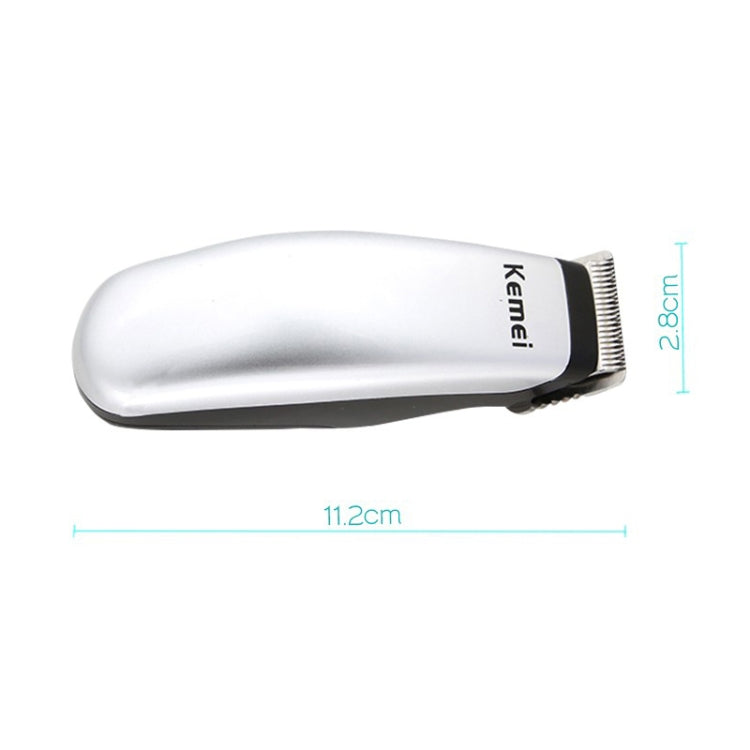 Kemei Electric Hair Clipper Mini Hair Trimmer Cutting Machine(Silver white)