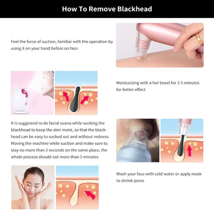 Blackhead Remover Skin Care Pore Vacuum Acne Pimple Removal Vacuum Suction Tool Facial Diamond Dermabrasion Machine Face Clean