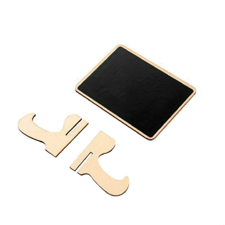 4 PCS Wooden Crafts Small Blackboard Ornaments Home Decoration Wedding Party Desktop Display Board, Shape:Rectangle