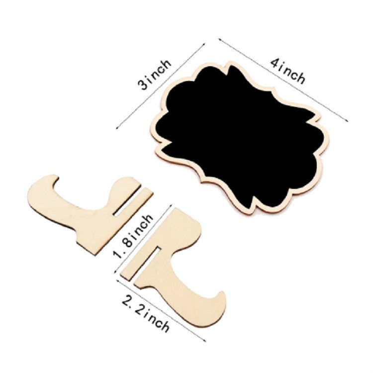 4 PCS Wooden Crafts Small Blackboard Ornaments Home Decoration Wedding Party Desktop Display Board, Shape:Butterfly Shape