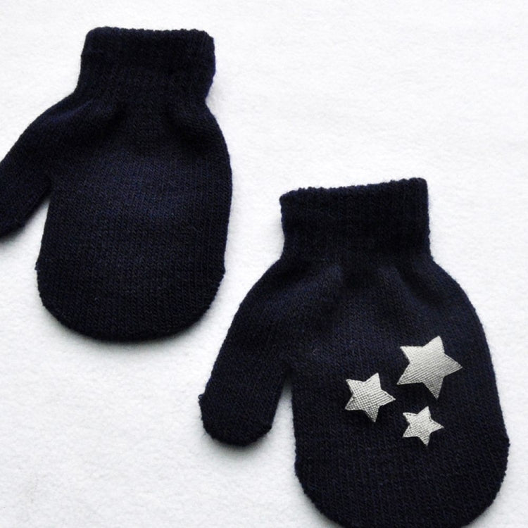 Dot Star Heart Pattern Mittens Children Gloves Soft Knitting Warm Mittens