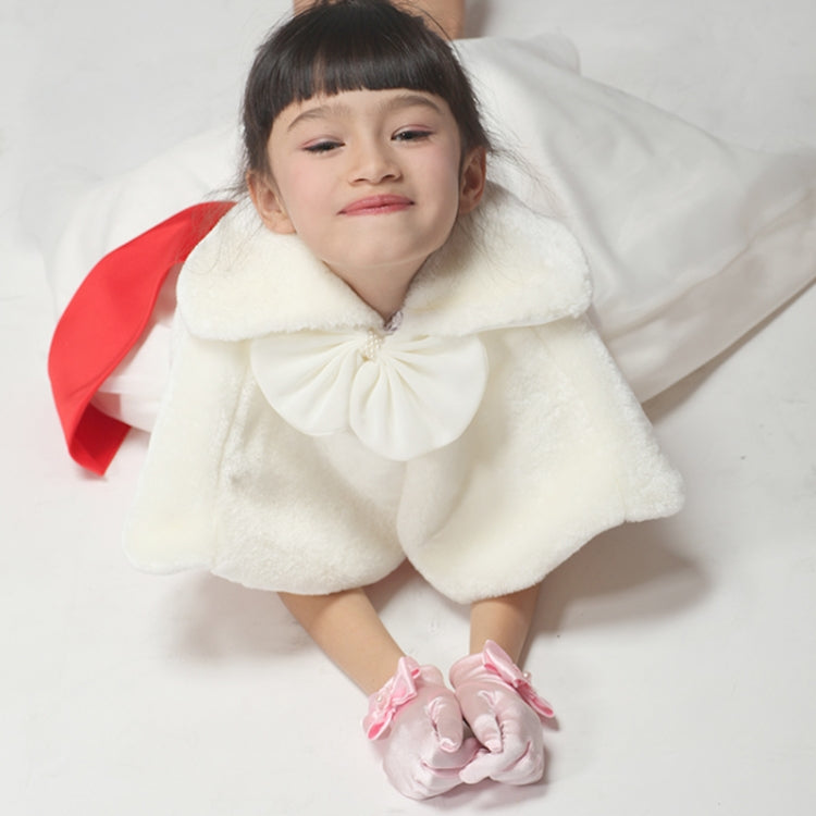 Lovely Girl Etiquette Performance Gloves bowknot Satin Gloves Short Children Princess Dance Glove, Size:S