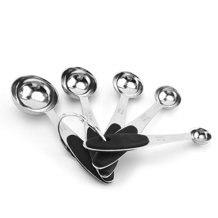 5 in 1 Stainless Steel Measuring Spoon Set Coffee Spoon Baking Kitchen Gadget, Style:Measuring Spoon