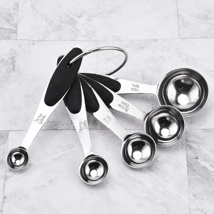 5 in 1 Stainless Steel Measuring Spoon Set Coffee Spoon Baking Kitchen Gadget, Style:Measuring Spoon