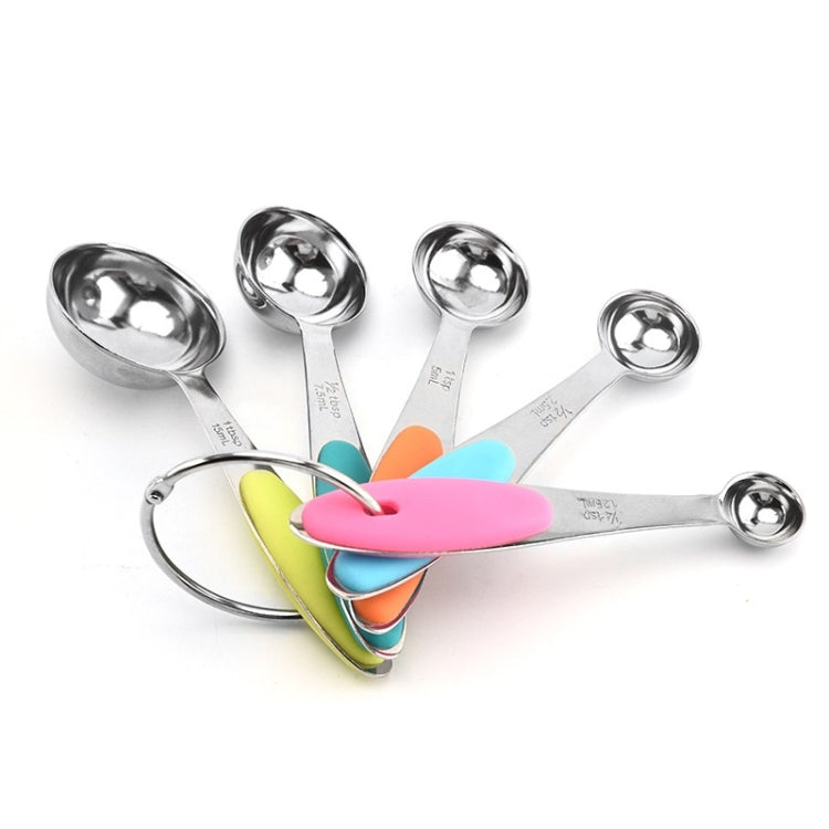 5 in 1 Stainless Steel Measuring Spoon Set Coffee Spoon Baking Kitchen Gadget, Style:Measuring Spoon