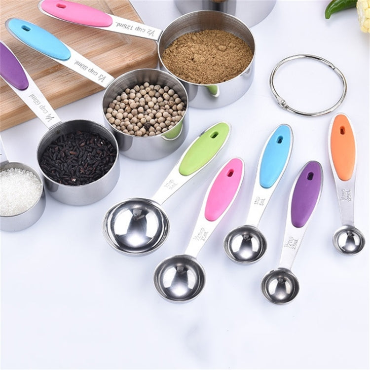 5 in 1 Stainless Steel Measuring Spoon Set Coffee Spoon Baking Kitchen Gadget, Style:Measuring Spoon