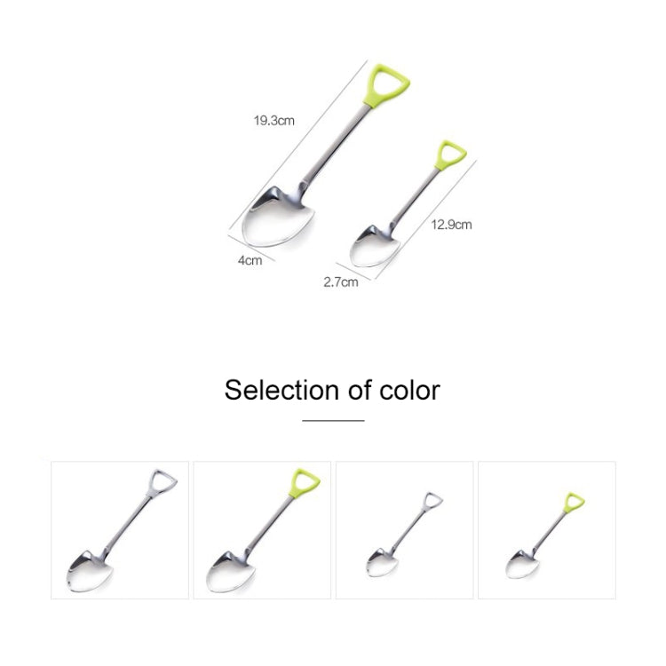 3 PCS Stainless Steel Shovel Shape Tea Coffee Sugar Spoon Ice Cream Dessert Spoon