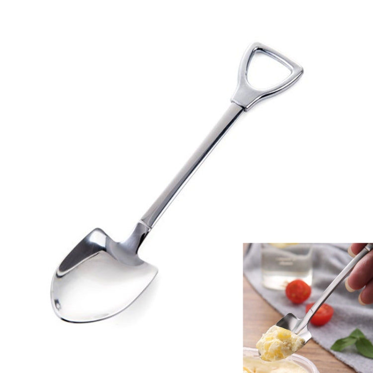 3 PCS Stainless Steel Shovel Shape Tea Coffee Sugar Spoon Ice Cream Dessert Spoon