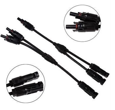 1 Pair MC4 Branch Y Adapter Connectors M/M/F and F/F/M for Solar Panels Cable(mc4)