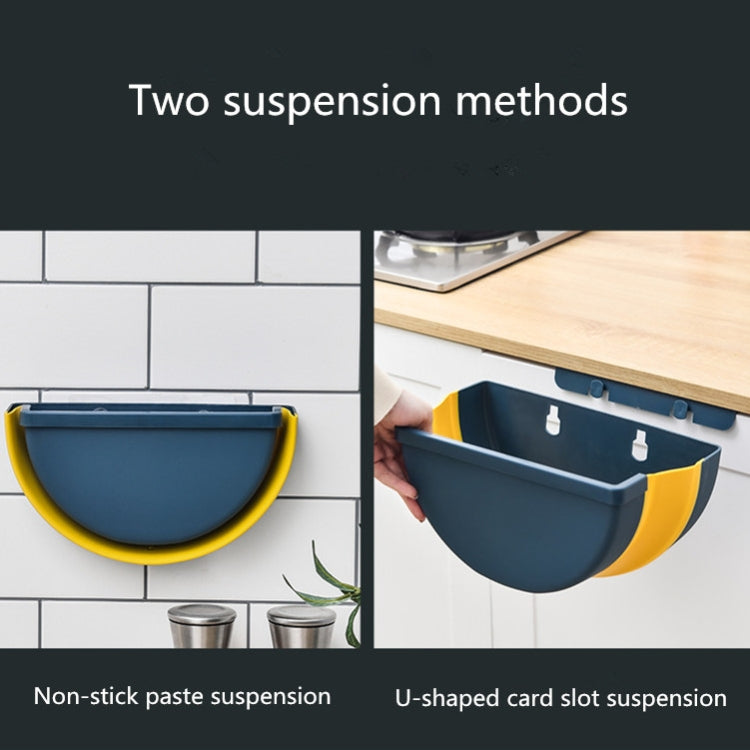 Household Kitchen Office Car Free Punch Hanging Foldable Trash Bin