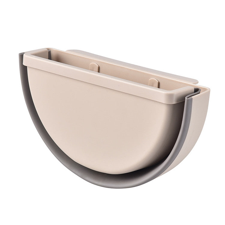 Household Kitchen Office Car Free Punch Hanging Foldable Trash Bin