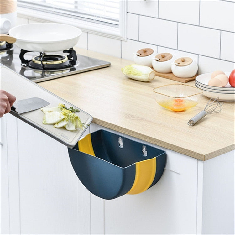 Household Kitchen Office Car Free Punch Hanging Foldable Trash Bin