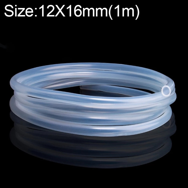 Food Grade Transparent Silicone Rubber Hose Out Diameter Flexible Silicone Tube, Specification:12x16mm(1m)