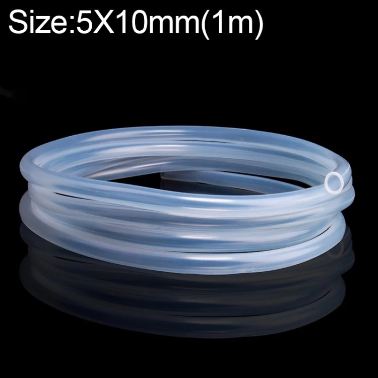 Food Grade Transparent Silicone Rubber Hose Out Diameter Flexible Silicone Tube, Specification:5x10mm(1m)