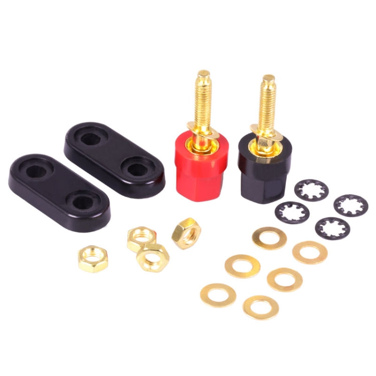 2 Pin 25A Couple Terminals Connector Plugs for Speaker Amplifier Plug Jack