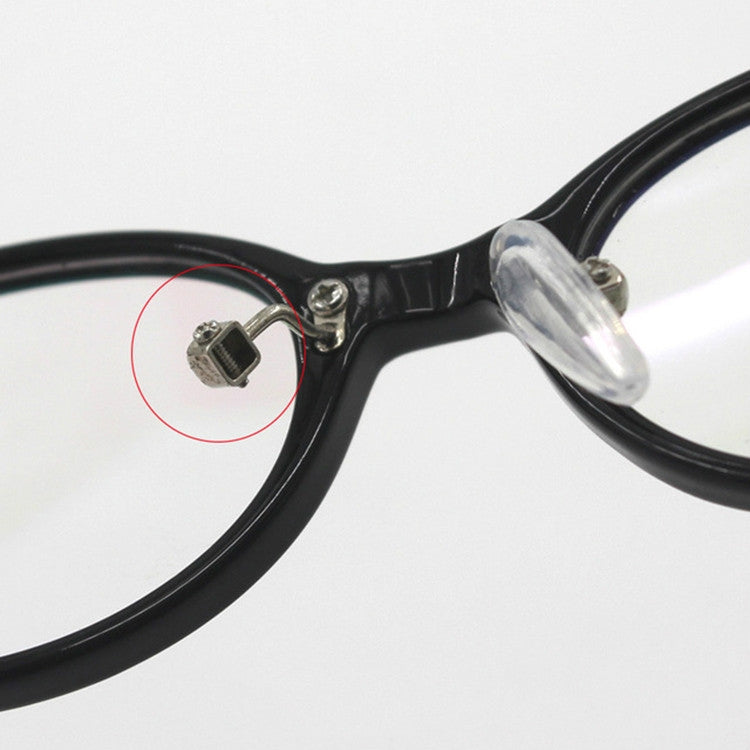 10 Pairs Silicone Screw-type Plastic Coated Non-slip Nose Pad Glasses Frame Accessories