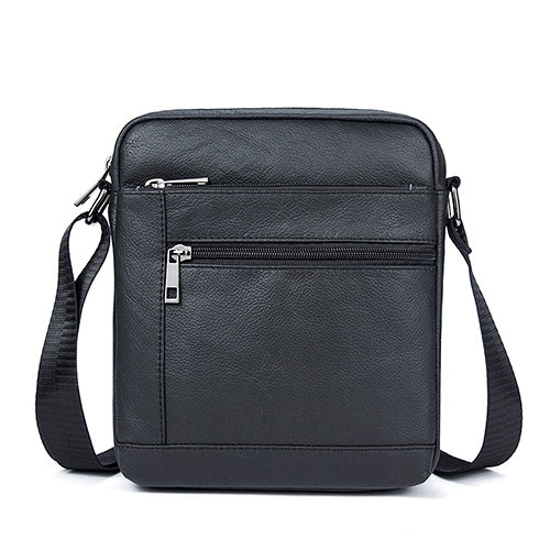 Men Cowhide Leather Crossbody Bags Vertical Shoulder Bag Business Bag