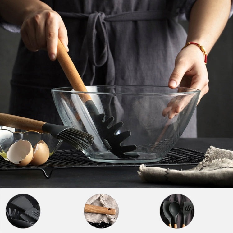 Silicone Wood Handle Spatula Heat-resistant Soup Spoon Non-stick Special Cooking Shovel Kitchen Tools Oil Brush