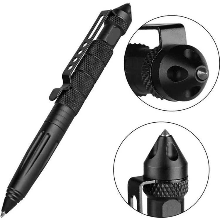 3 PCS Multipurpose Aviation Aluminum Anti-skid Portable Defence Personal Pen Tool(Black)