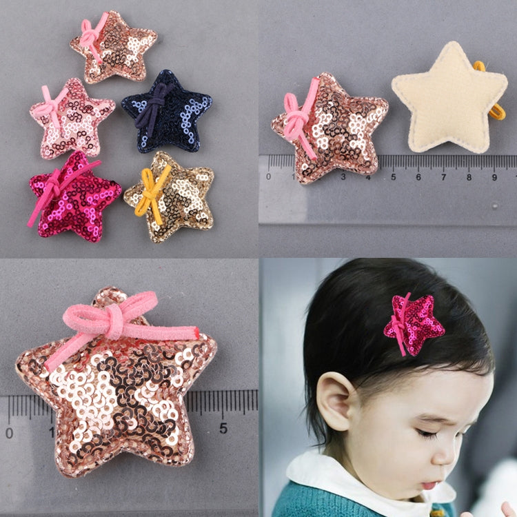 5 PCS Girls Sequins Pentagram BB Clip Children Hair Accessories