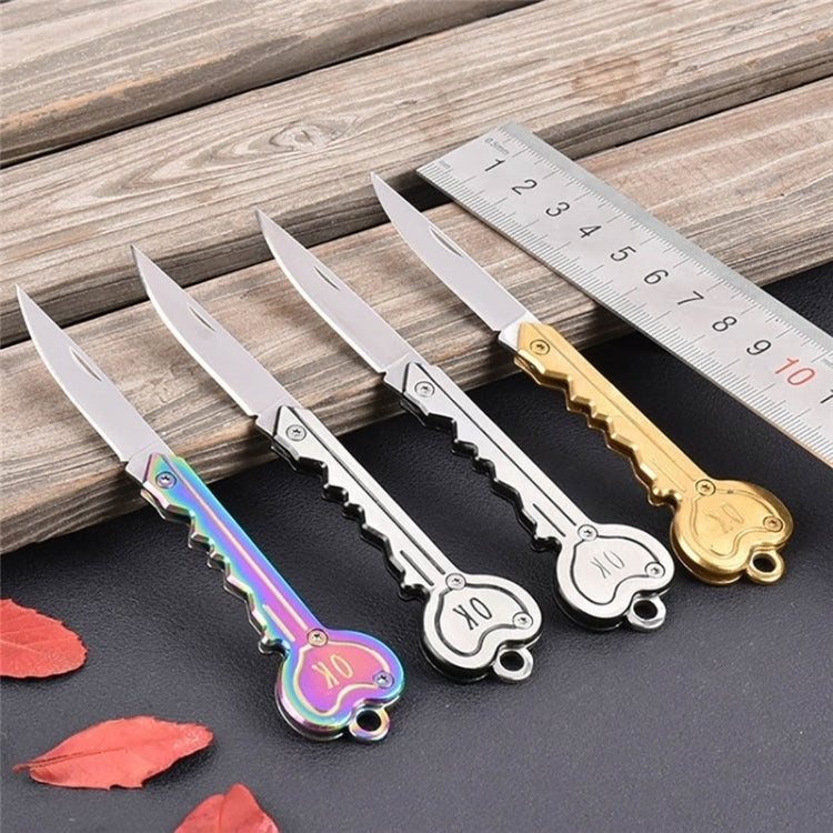Mini Key Knife Camp Outdoor Keyring Ring Keychain Fold Self Defense Security Multi Tool