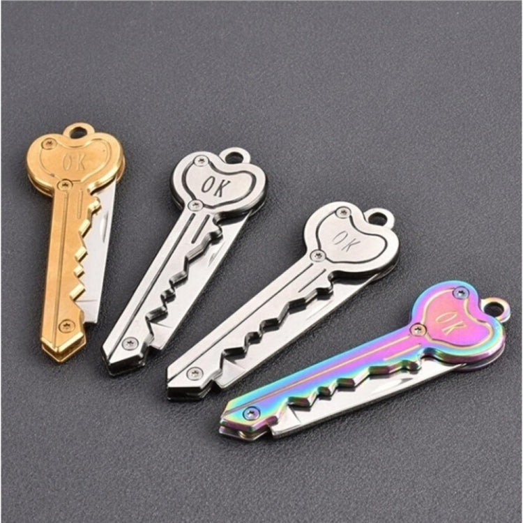 Mini Key Knife Camp Outdoor Keyring Ring Keychain Fold Self Defense Security Multi Tool