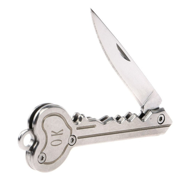 Mini Key Knife Camp Outdoor Keyring Ring Keychain Fold Self Defense Security Multi Tool