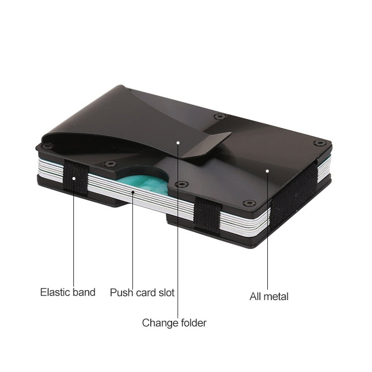 2 PCS X-11D Ultra-thin Business Card Holder Aluminum Credit card Metal Anti-magnetic Wallet