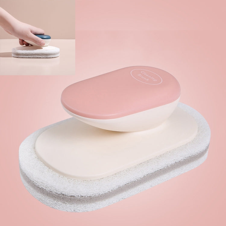 10 PCS Sponge Brush Clean Countertop Multi-function Kitchen Bathroom Scouring Pad Wash Dishes Pot Brush with Handle