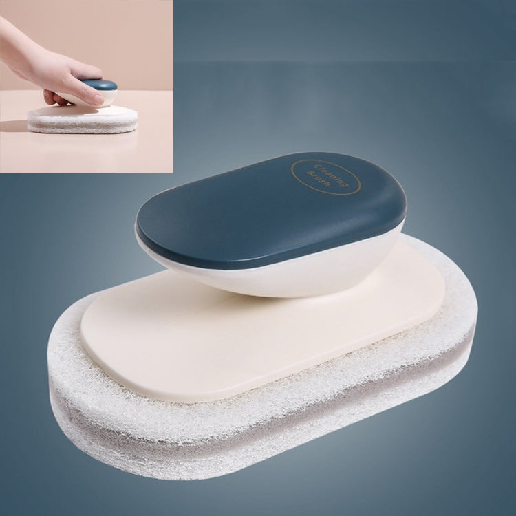 10 PCS Sponge Brush Clean Countertop Multi-function Kitchen Bathroom Scouring Pad Wash Dishes Pot Brush with Handle