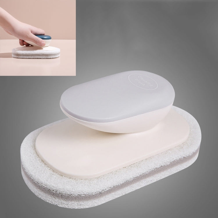 10 PCS Sponge Brush Clean Countertop Multi-function Kitchen Bathroom Scouring Pad Wash Dishes Pot Brush with Handle