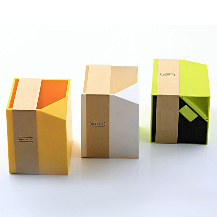 2 PCS Plastic Pen Holder Multifunctional Office Supplies(Yellow)