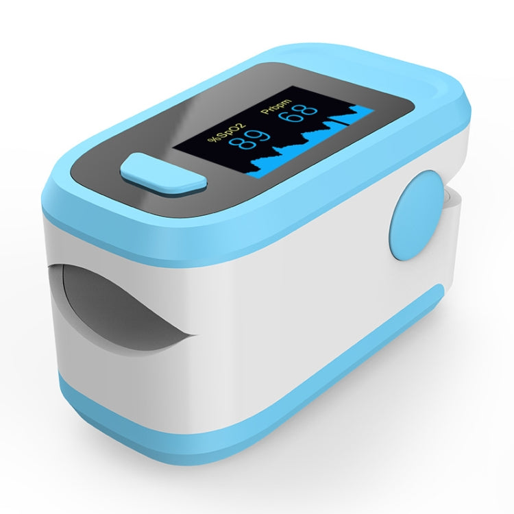 Finger Clip Oximeter Pulse Monitoring Home Pulse & Heart Rate Instrument(Blue&White)