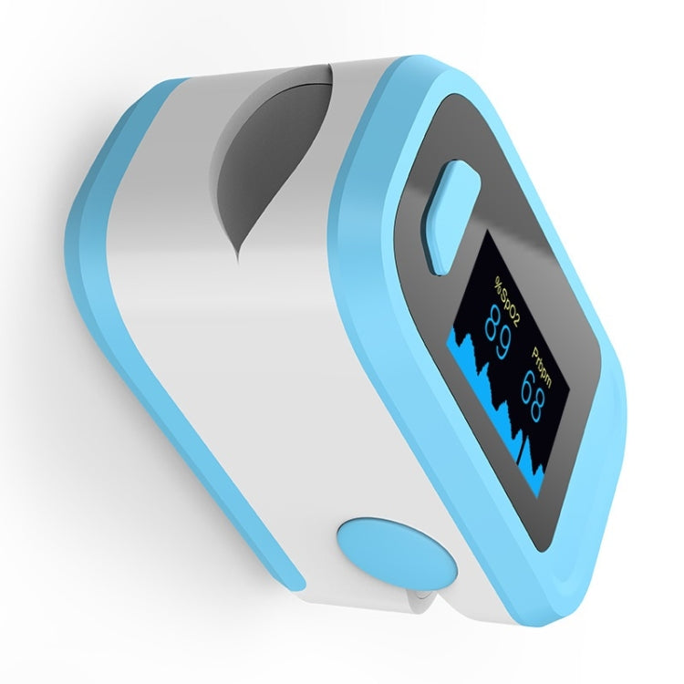 Finger Clip Oximeter Pulse Monitoring Home Pulse & Heart Rate Instrument(Blue&White)