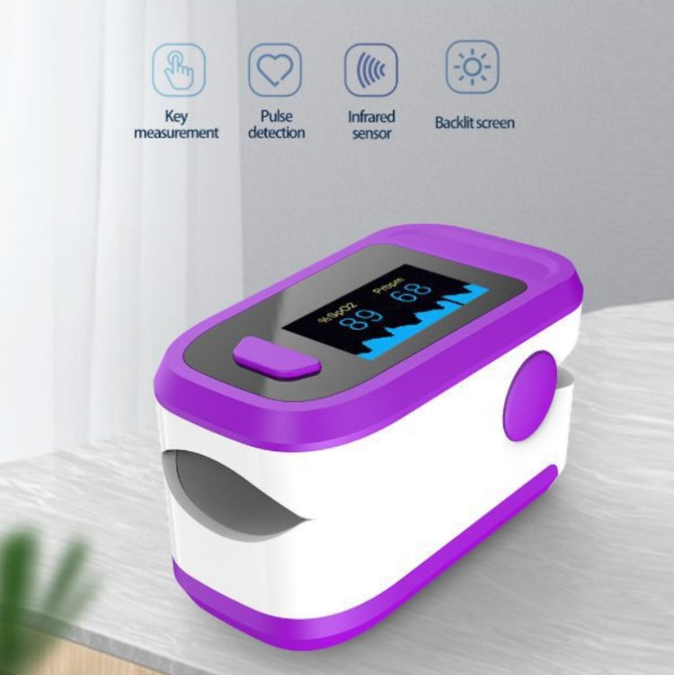 Finger Clip Oximeter Pulse Monitoring Home Pulse & Heart Rate Instrument(Blue&White)