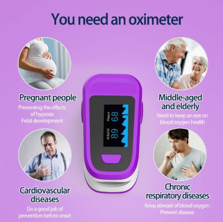 Finger Clip Oximeter Pulse Monitoring Home Pulse & Heart Rate Instrument(Blue&White)